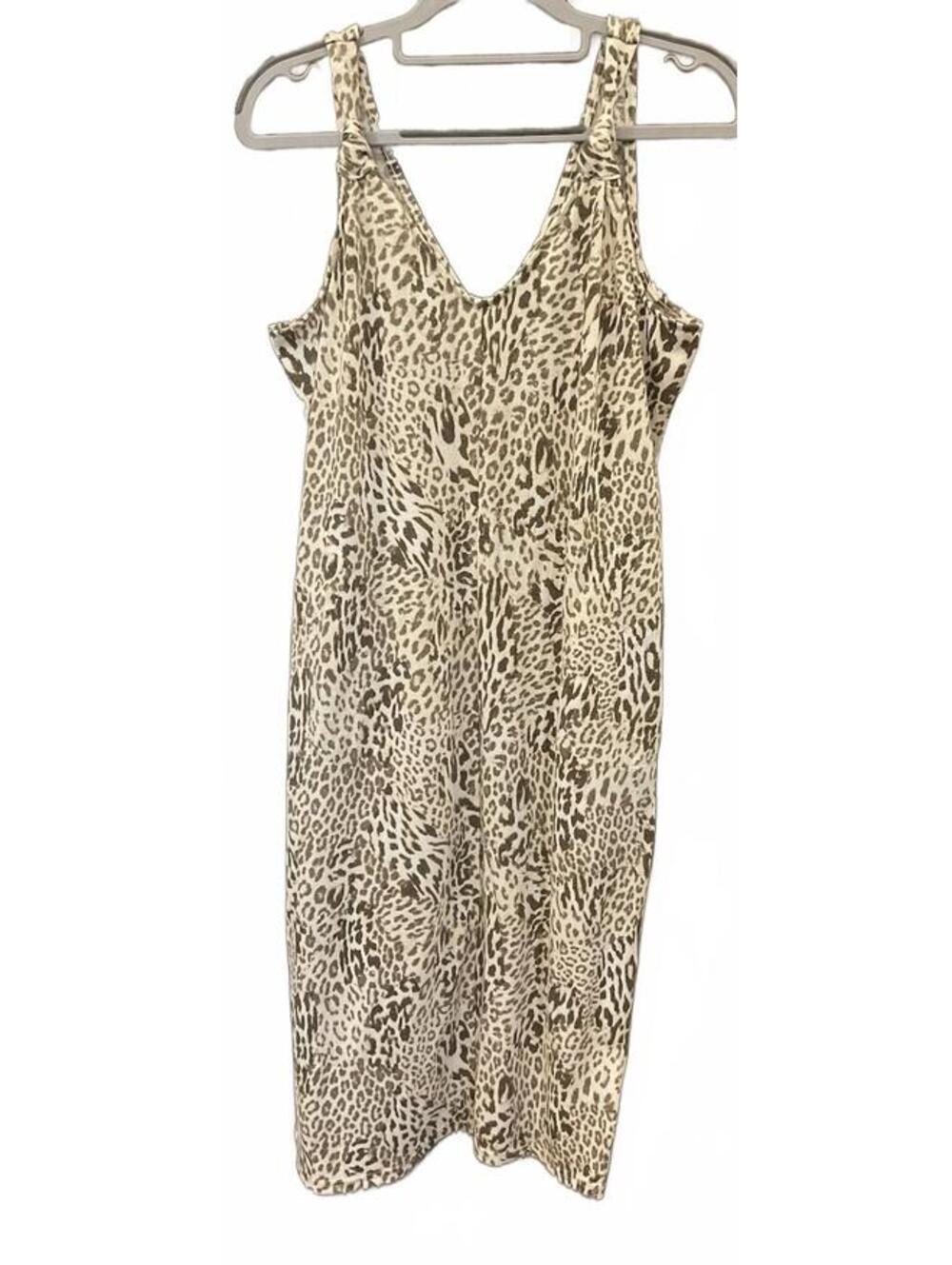 Nicole Miller New York Womens Animal Print Tank Dress Size Small